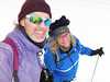 Adam & Kathryn skiing