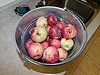 A bucket full of apples