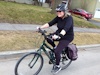 Kathryn riding her bike