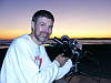 Adam with the 80 mm refractor telescope