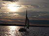 Sailing as the sunsets