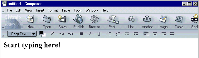 Netscape screen