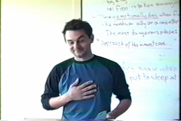 Screenshot of Fred auditioning for The Delicate Art of Parking