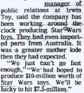 Kenner Canada Article
