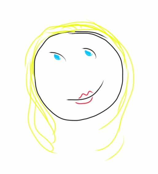 deep blonde thinker with naive yet interesting questions