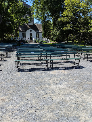 benches at the Halifax Public Gardens June 2024