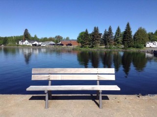 Park bench Parry Sound town dock Spring 2017