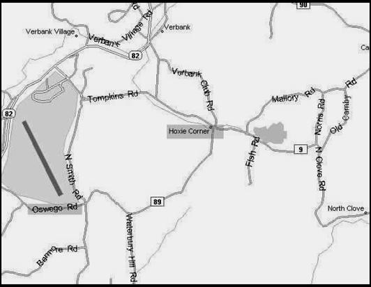 Hoxie Corner map