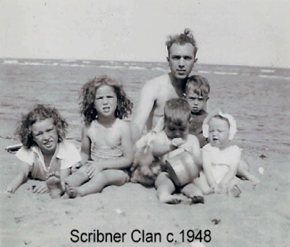 Scribner Clan at Shediac Beach c.1948