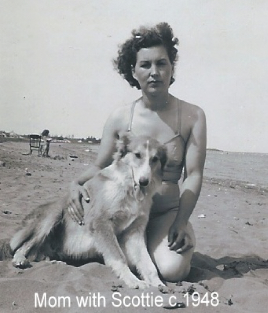 Mom with Scottie c.1948