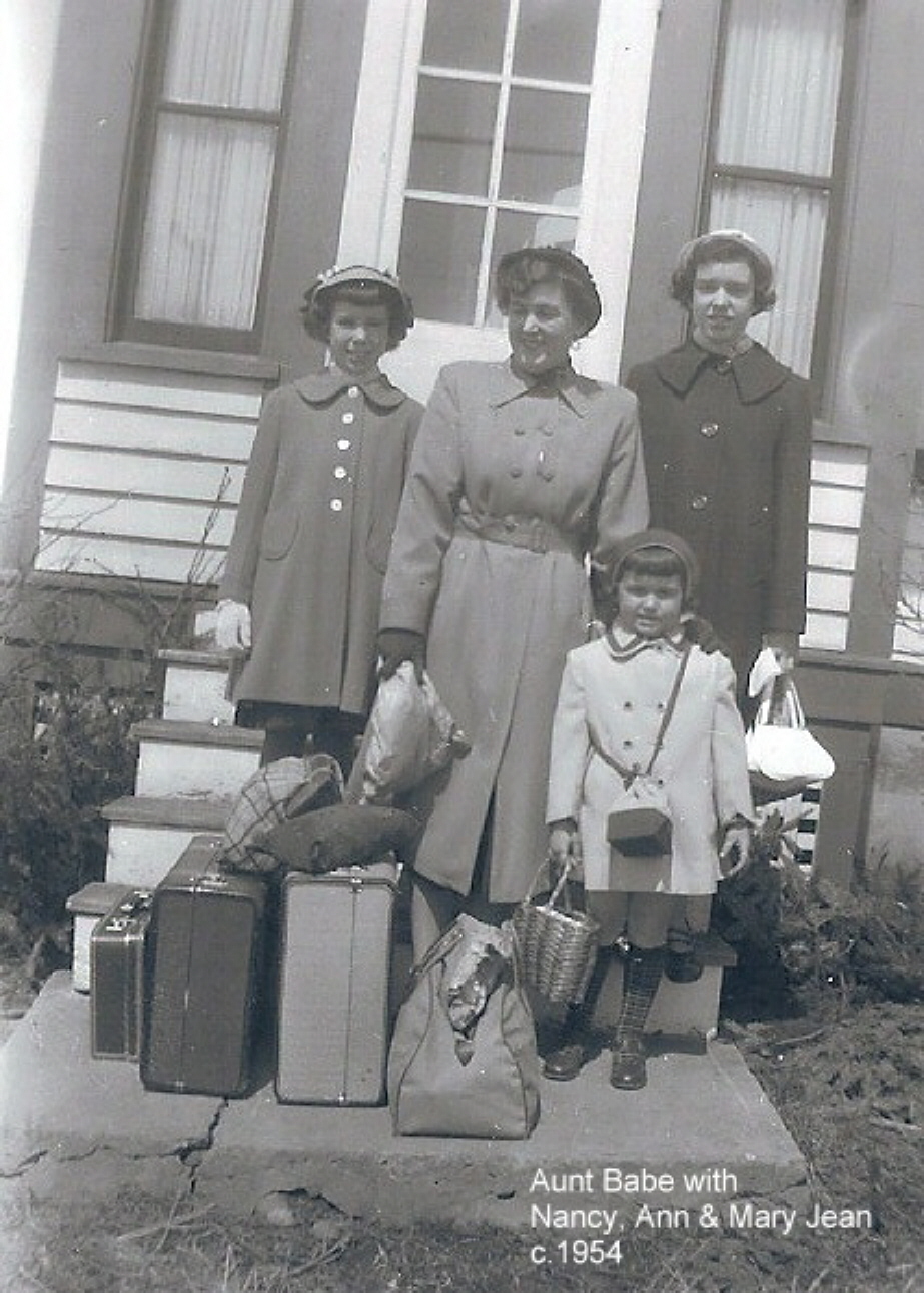 Aunt Babe with Nancy, Ann & Mary Jean c.1954