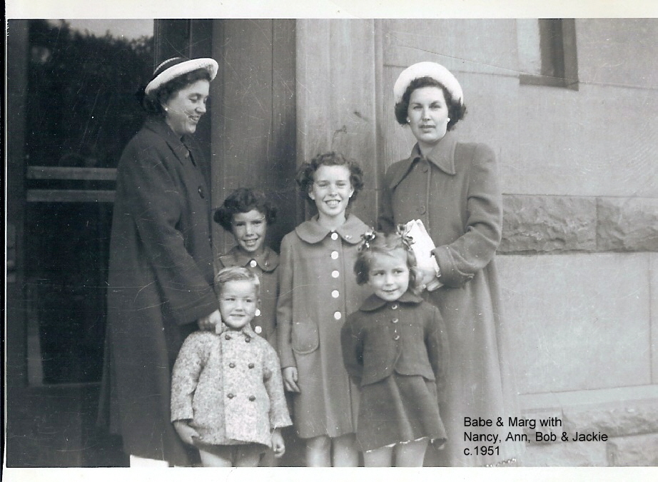 Babe & Marg with Nancy, Ann, Bob & Jackie c.1951