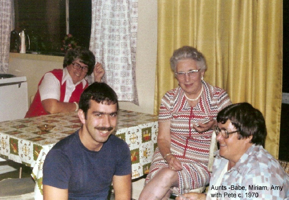 Aunts - Babe, Miriam, Amy with Peter c.1970