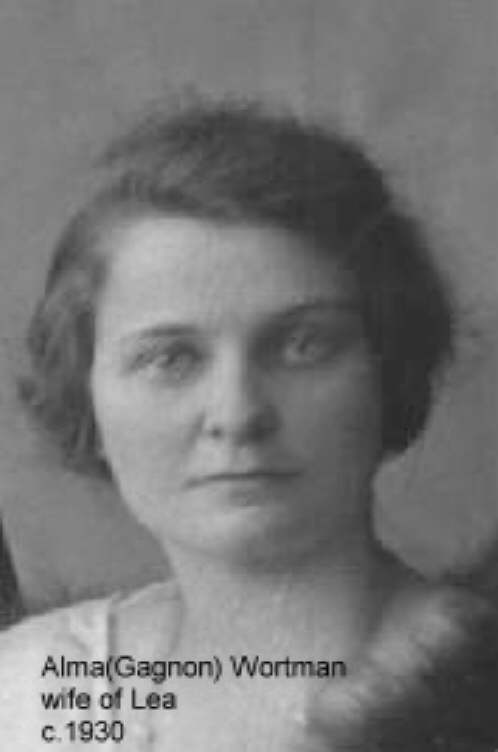 Alma(Gagnon) Wortman wife of Lea