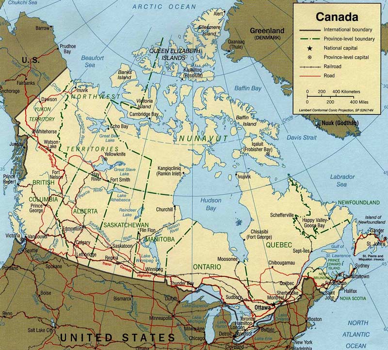 map of canada. Map of Canada