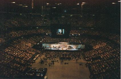 Billy Graham at the podium