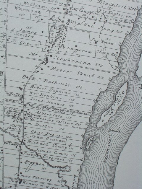 Map showing the location of Lighthouse on the Ottawa River at Beacon Hill