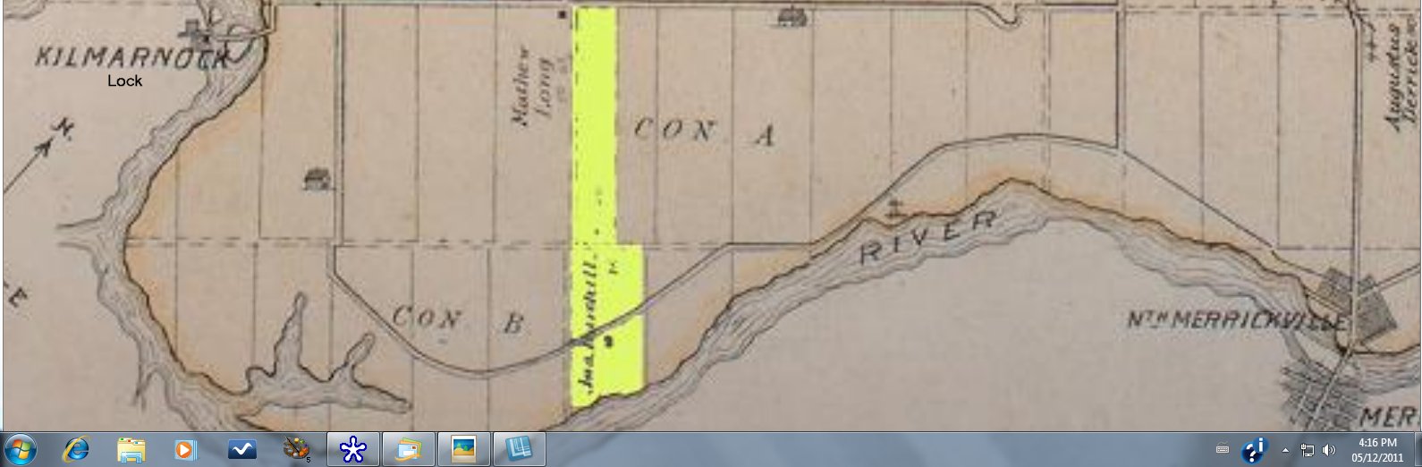 William Burchill in Montague Township, Lanark County, Ontario, Canada