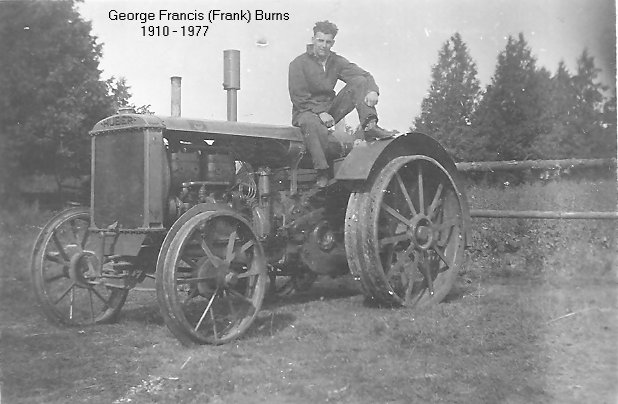 Frank Burns on Tractor, Osgoode Township, Ontario, Canada, maybe 1938
