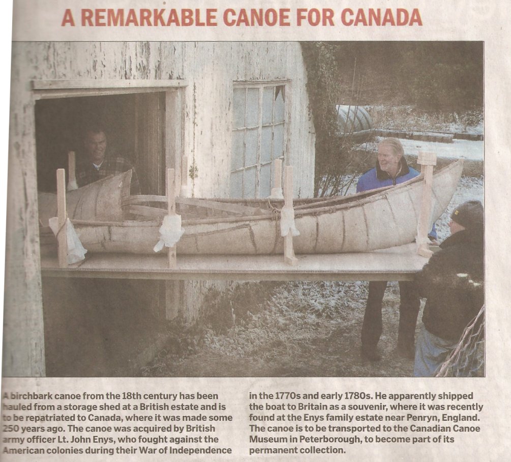 Birch Bark Canoe - 250 years old in 2010