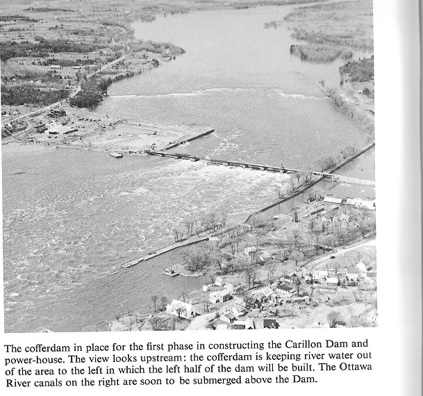 Construction of the Carillon Dam, Ottawa River