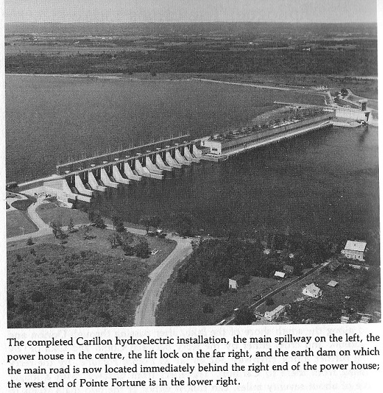 Overview photo of the Carillon Dam