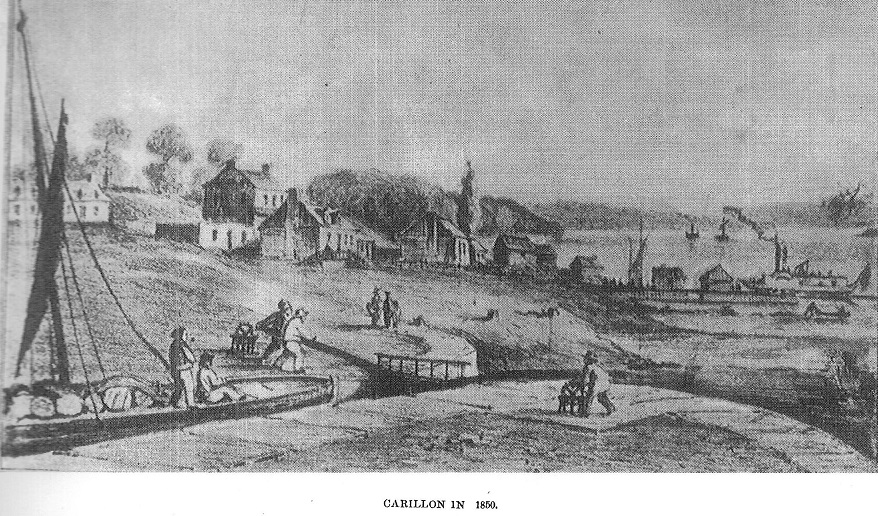 Carillon Dam, Ottawa River, in 1850