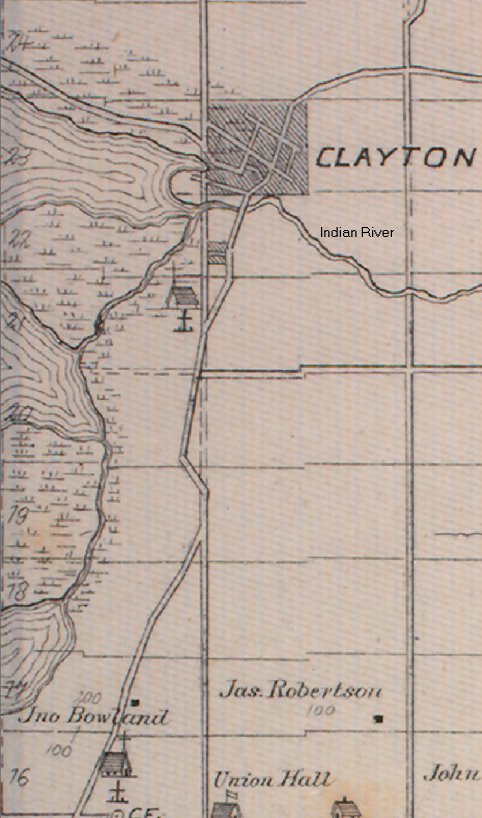 Map of Clayton, Ontario, Canada (Bellamy Mills), in 1879