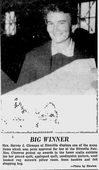 Mary Clemens, photo in 1957 Ottawa Citizen