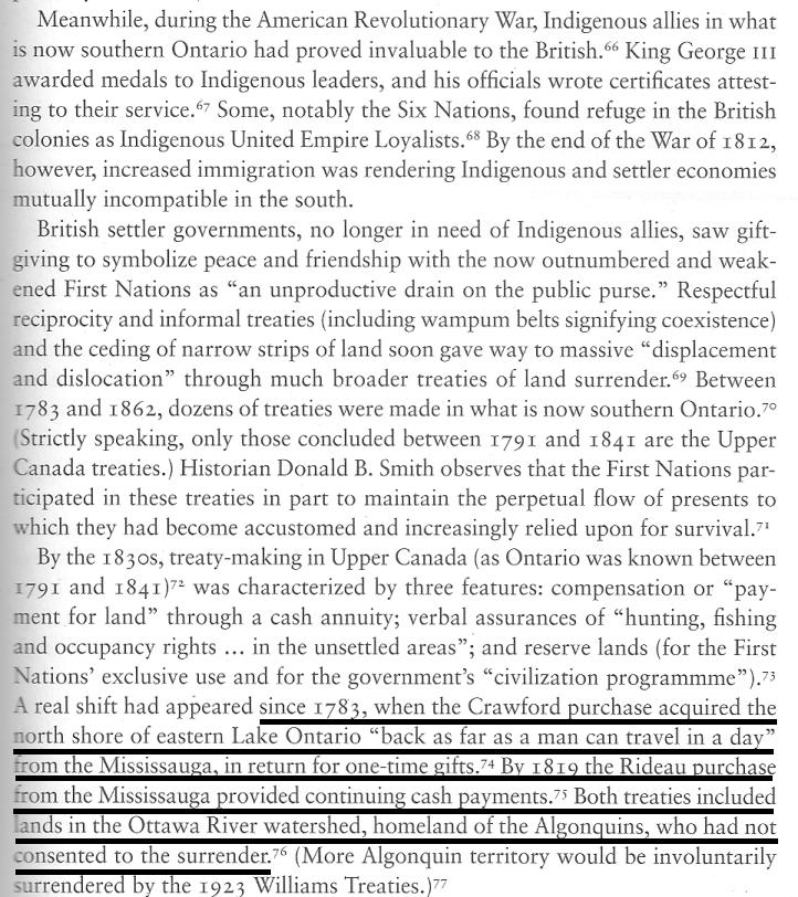 The Crawford Purchase and the Rideau Purchase in Upper Canada