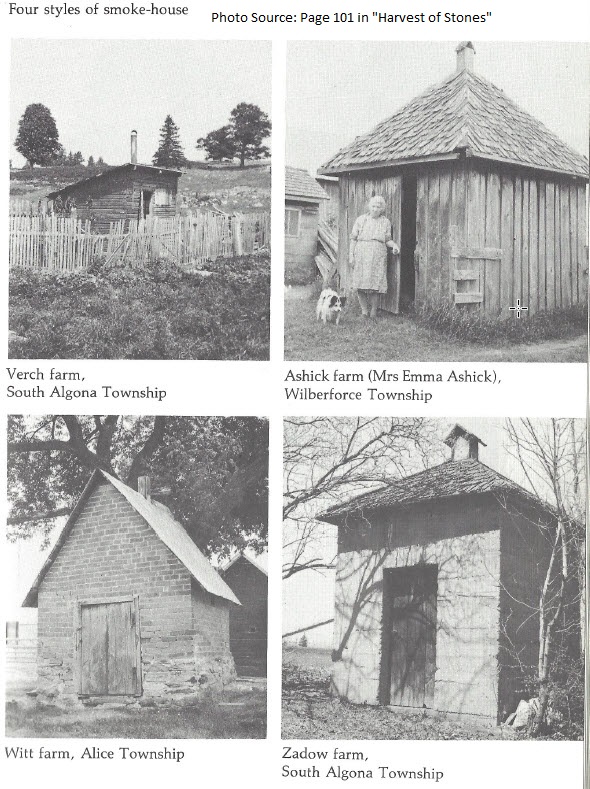 Smoke Houses from the 19th century German community in Renfrew County, Ontario, Canada
