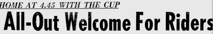 Ottawa Rough Riders win the 1960 Grey Cup