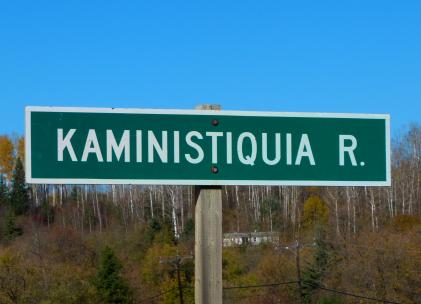 Kaministiquia River Sign