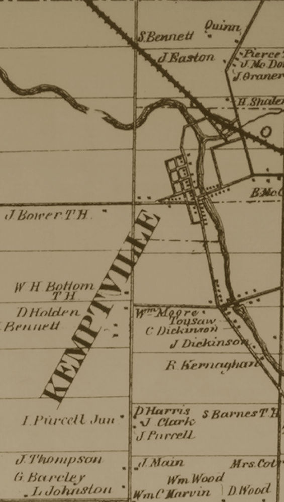 Kemptville, Ontario, map in 1879