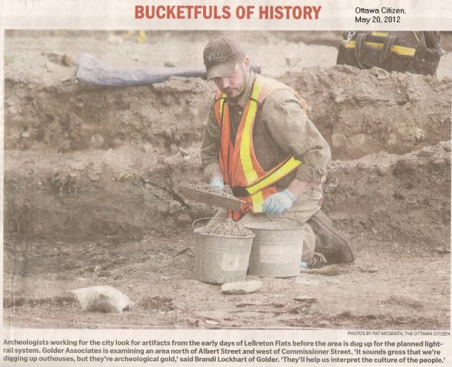 Archaeological Dig at Lebreton Flats, Ottawa, Ontario, Canada
