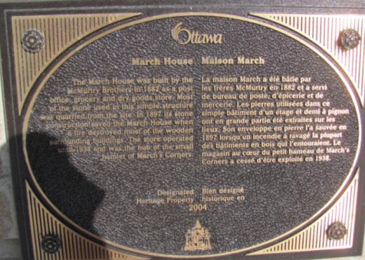 Plaque on March House