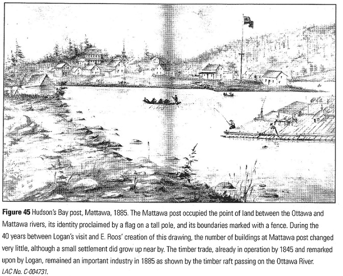 Hudson's Bay Fort at Mattawa in 1885
