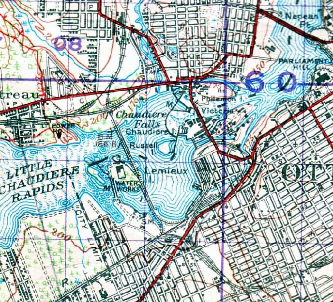 Mechanicsville, Ottawa, Ontario, Canada, Topographic Map
