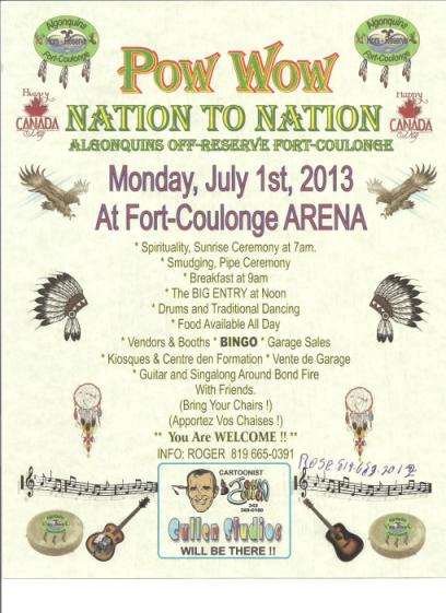 Pow Wow at Fort Coulonge, Quebec, Canada, July 1, 2013