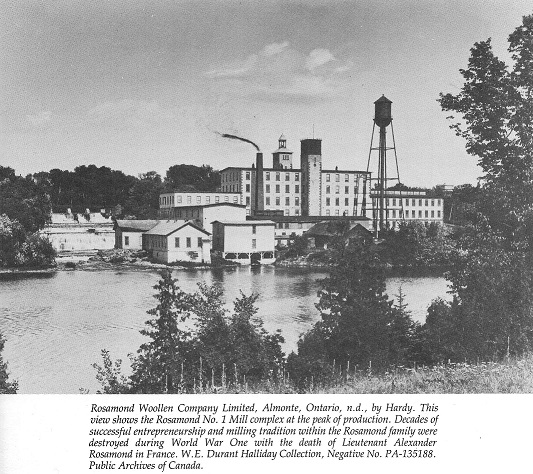 Almonte Rosamond Textile Mill, c 1910