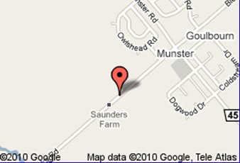 Map for Saunders Farm in Munster Hamlet, Ontario, Canada
