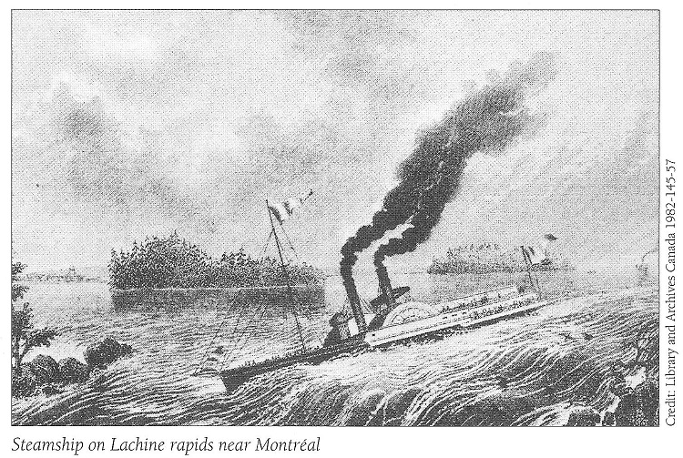 Steamer in the Lachine Rapids