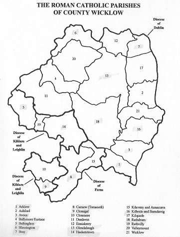 Roman Catholic Parishes of County Wicklow, Ireland