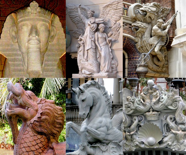 various sculptures