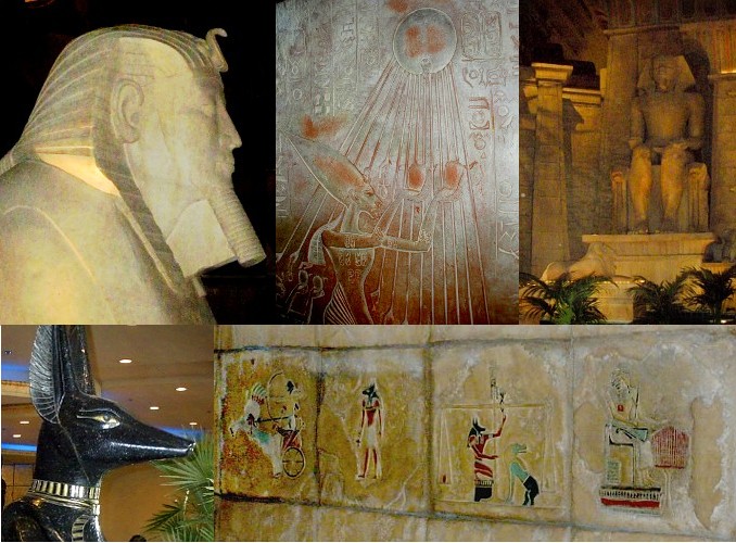 Luxor heiroglyphs and sculpture