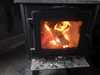 Woodstove fire