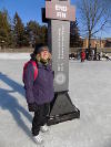 Kathryn at the south end of the Rideau Canal