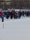 Crowds of skaters on the Rideau Canal