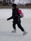 Kathryn ice skating on the Rideau Canal