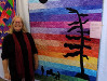 Kathryn with her Tranquil Music quilt